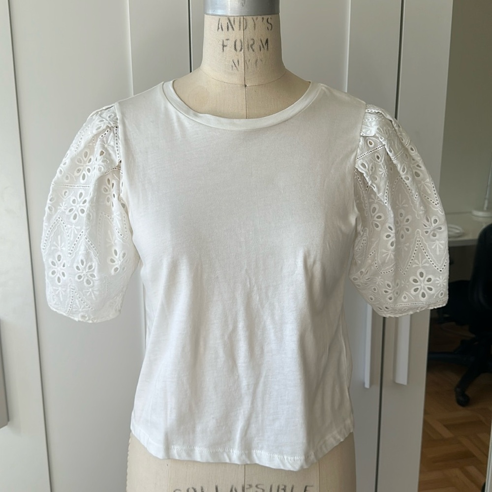 Zara puff sleeve blouse top